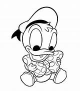 Donald Duck Coloring Pages Baby sketch template