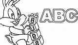 Abc Coloring Bugs Bunny Cube Wecoloringpage sketch template