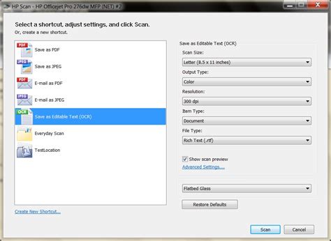 Customize The Scan Shortcuts On The Printer Hp Support
