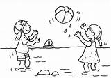 Wasserball Malvorlage Ausmalbild Ausmalbilder Ferien Malen Beiden Buntstiften Motiv Lernen sketch template