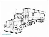 Truck Semi Coloring Pages Optimus Transformers Prime Printable Color Getcolorings Getdrawings sketch template