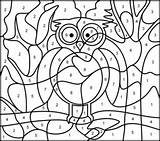 Pages Coloring Owl Printable Animals Number Color Hard Animal Printables Coloritbynumbers Nummer Kleuren Op Fall Sheets Kids Books Access sketch template