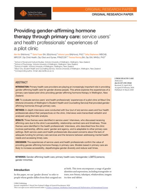 providing gender affirming hormone therapy  primary care
