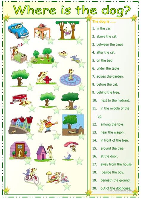 preposition match worksheet  esl printable worksheets