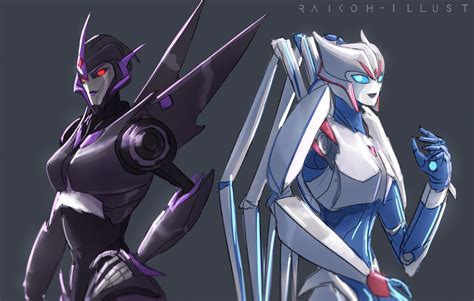 Shattered Glass Arcee And Airachnid By Raikoh Illust On