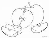 Apple Apfel Slices Ausmalbilder Malvorlage Printable Malvorlagen Cool2bkids sketch template
