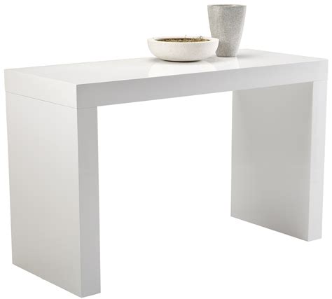 faro white high gloss  shape bar table dining table  kitchen