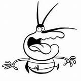 Dee Oggy Coloring Pages Hellokids Cockroaches Jack sketch template