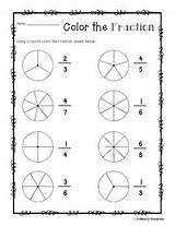 Fraction Worksheet Color Math sketch template