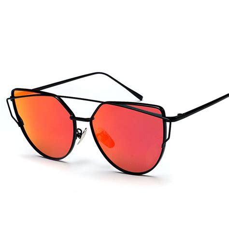 elitera fashion women cat eye sunglasses coating mirror