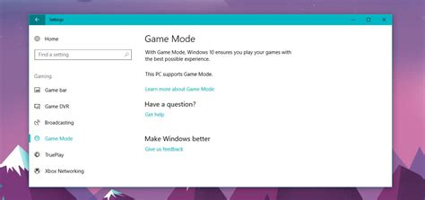 how to disable game mode in fall creators update windows 10