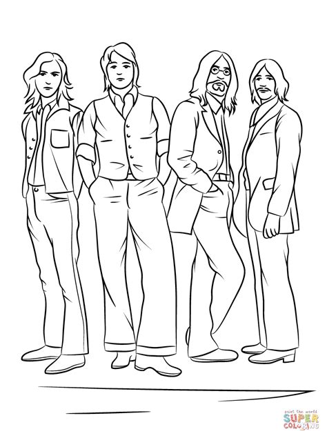 beatles coloring page  printable coloring page coloring home