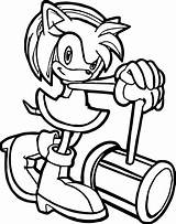 Sonic Amy sketch template