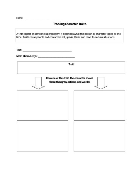 tracking character traits handoutdocx betterlesson  studies reading unit book study