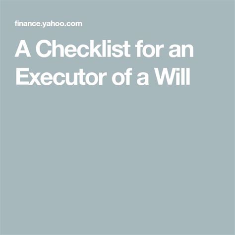 checklist   executor    checklist file income tax
