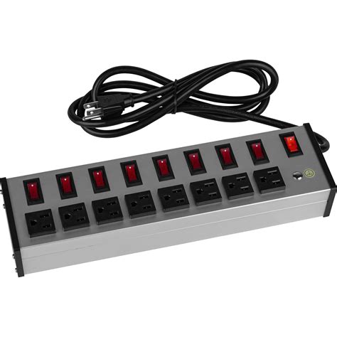 commercial grade  outlet power strip individually switched  master switch   ft cord