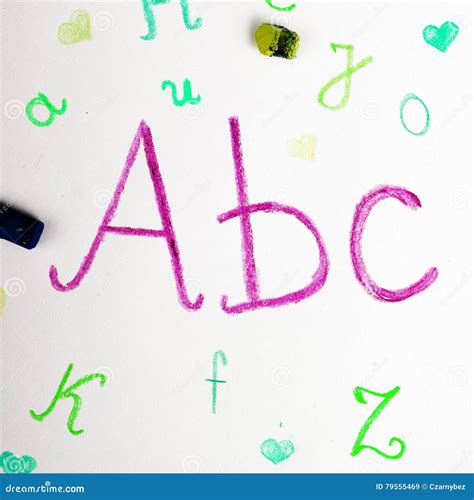 abc letters  paper stock image image  letters child