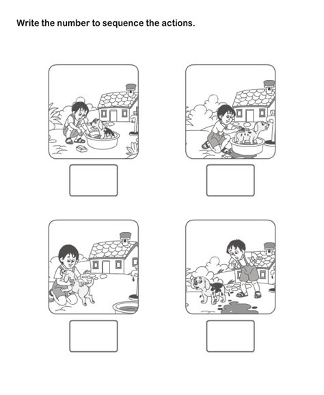 picture sequence worksheet  esl efl worksheets kindergarten