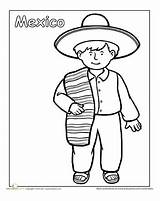 Coloring Mexico Multicultural Traditional Mexican Pages Worksheets Clothing Around Para Kids Culture Colorear Sheets Printable Worksheet People Del Dress Education sketch template