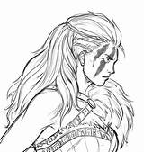 Warrior Drawing Sketch Girl Astrid Queen Female Woman Look Drawings Pencil Viking Iara Deviantart Sketches Women Face Realistic Fantasy Pic sketch template