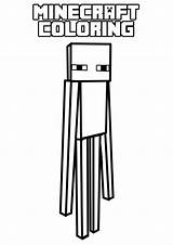 Minecraft Pages Coloring Mutant Zombie Template Enderman Skeleton sketch template