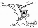 Tree Coloring House Treehouse Pages Round Drawing Stairway Annie Color Getdrawings Magic Getcolorings Printable sketch template