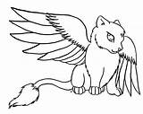 Cat Winged Coloring Pages Printable Amazing Getcolorings Color Print Getdrawings sketch template
