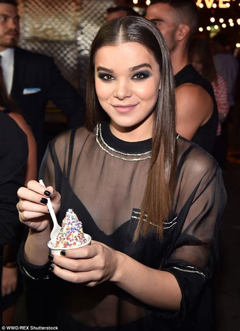hailee steinfeld reveals her bra as she joins the fashion crowd at the givenchy afterparty