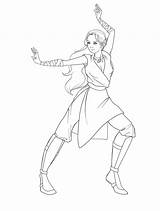 Katara Lineart Deviantart Drawings Fan 2009 sketch template