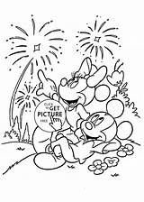Coloring Fireworks Pages Printable Popular Mickey Kids sketch template