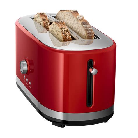 kitchenaid kmter empire red  slice long slot toaster  high