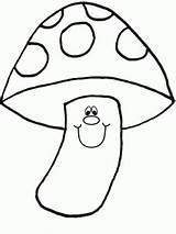 Mushroom Coloring Print Color Pages Worksheets Leave sketch template