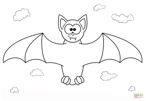 cartoon vampire bat coloring page  printable coloring pages
