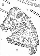 Falcon Millenium Colorare Navicella Adultos Spaceships Legos sketch template