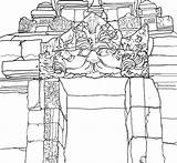 Candi Sketsa Prambanan sketch template