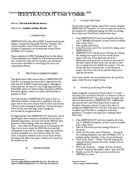 ieee format microsoft word page layout