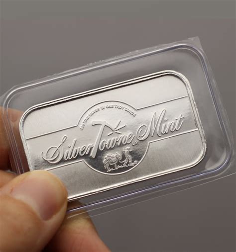 oz silver bar silvertowne mint bullion mart
