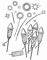 Fireworks Feuerwerk sketch template