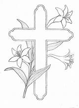 Cross Coloring Pages Printable Kids Christian sketch template