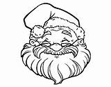 Claus Santa Face Coloring Coloringcrew sketch template
