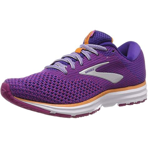 brooks brooks womens revel  running shoe purpleasterpeach