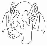 Lovecraft Cthulhu sketch template