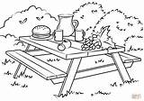 Picnic Coloring Table Pages Clipart Printable Color Kids Ausmalbilder Supercoloring Colouring Picknick Drawing Food Ausmalbild Picnics Teddy Camping Games Colorings sketch template