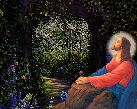 jesus praying   garden passion   christ