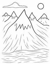 Mountains Coloring Appalachian Mountain Pages Print sketch template