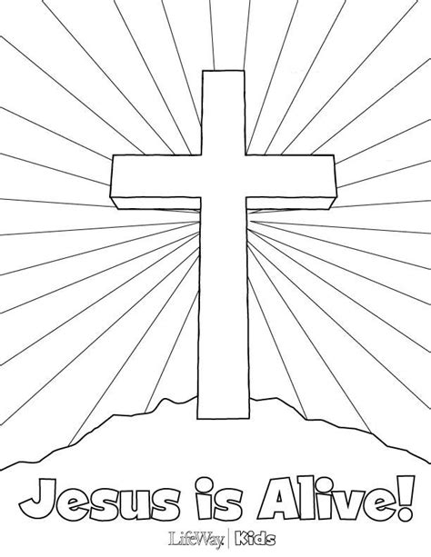 jesus lives coloring pages coloring home