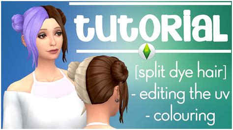 sims  custom content tutorial split dye hair youtube