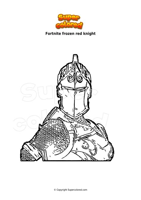 coloring page fortnite frozen red knight supercoloredcom