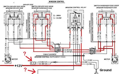 schema impianto elettrico alzacristalli