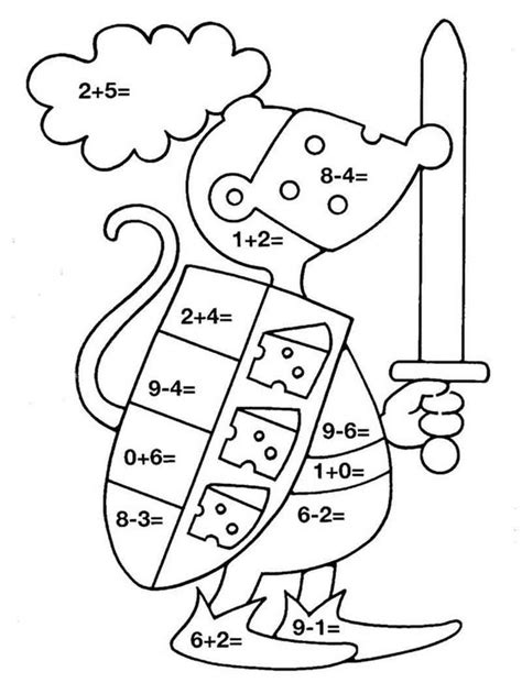math coloring pages addition  subtraction math coloring printable